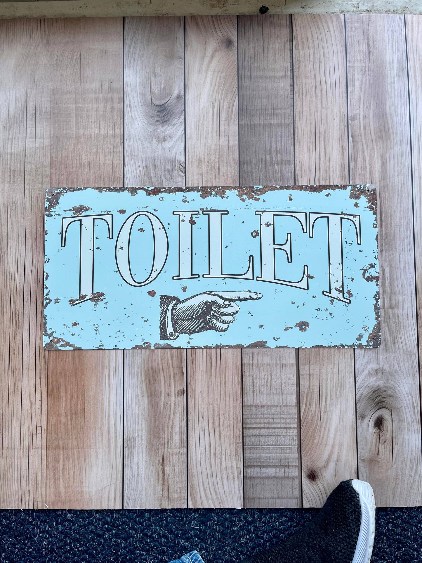 Toilet Arrow Pointing option | Metal Sign