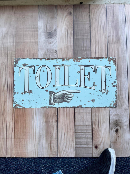 Toilet Arrow Pointing option | Metal Sign