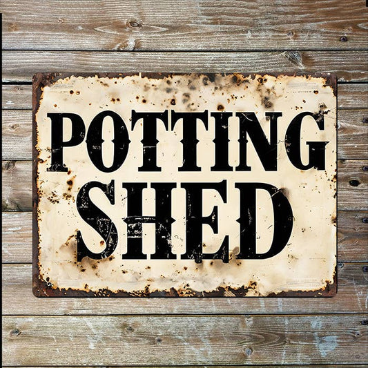 Vintage Potting Shed | Father's Day | Metal Sign Plaque