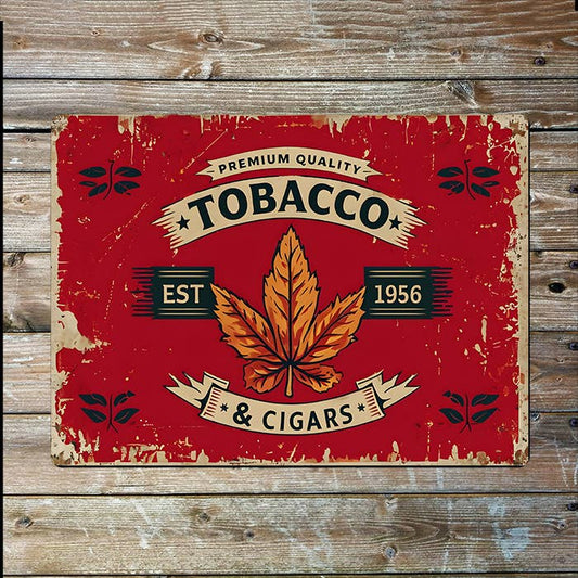 Tobacco and Cigar Vintage Style Metal Sign Plaque