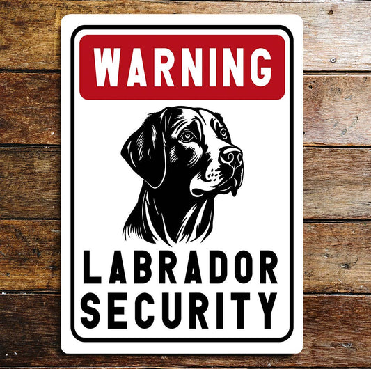 Warning Notice Labrador Security | Metal Sign Plaque