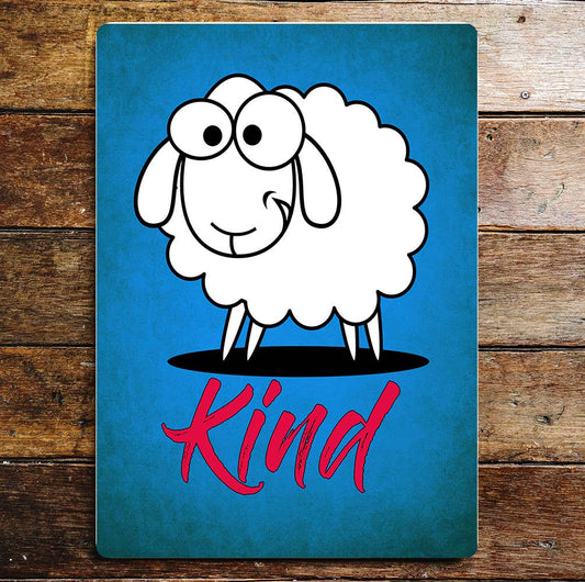 Be Kind Sheep Cute | Metal Sign Plaque