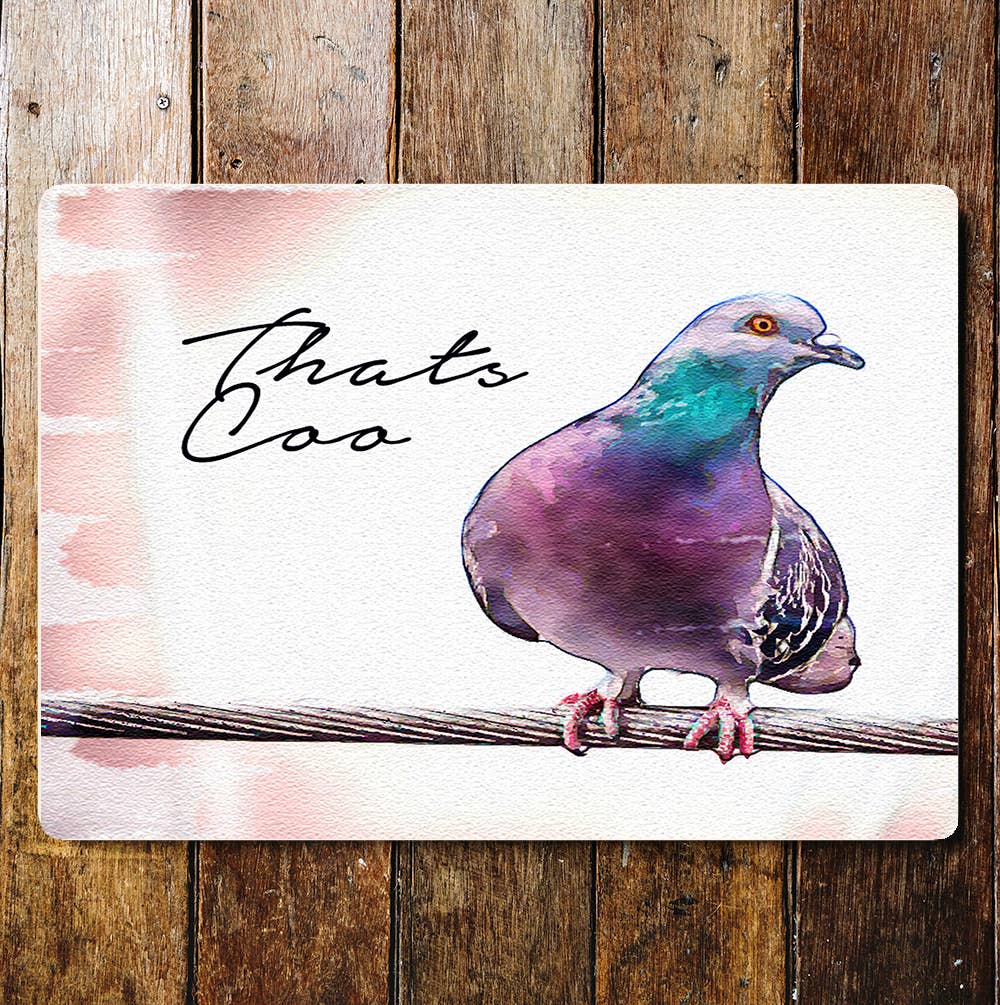 Cool art funny pigeon | Metal Wall Sign