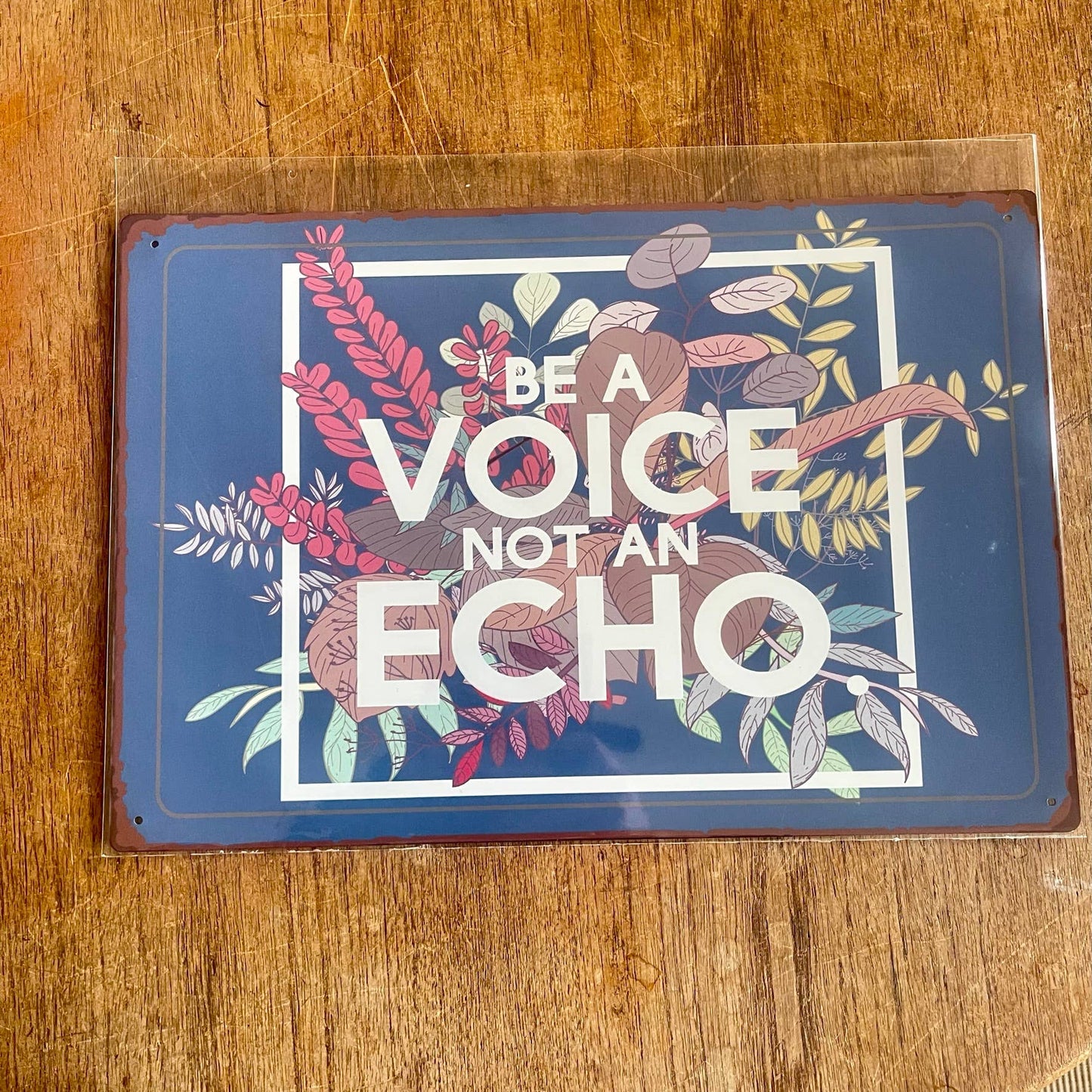 Be A Voice Not A Echo | Metal Sign Plaque
