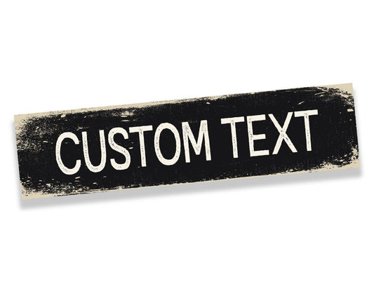 Personalised Custom Your Any Text Metal Long Sign Plaque