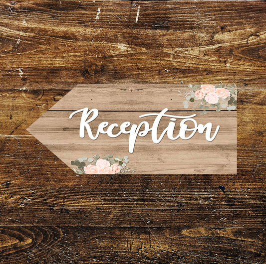 Wedding Reception Direction Information Notice | Metal Sign