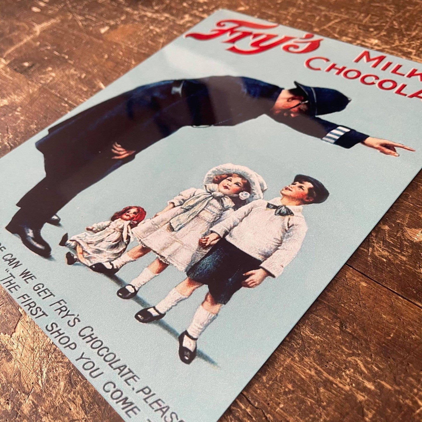 Frys Milk Chocolates Police | Metal Advertising Wall Sign