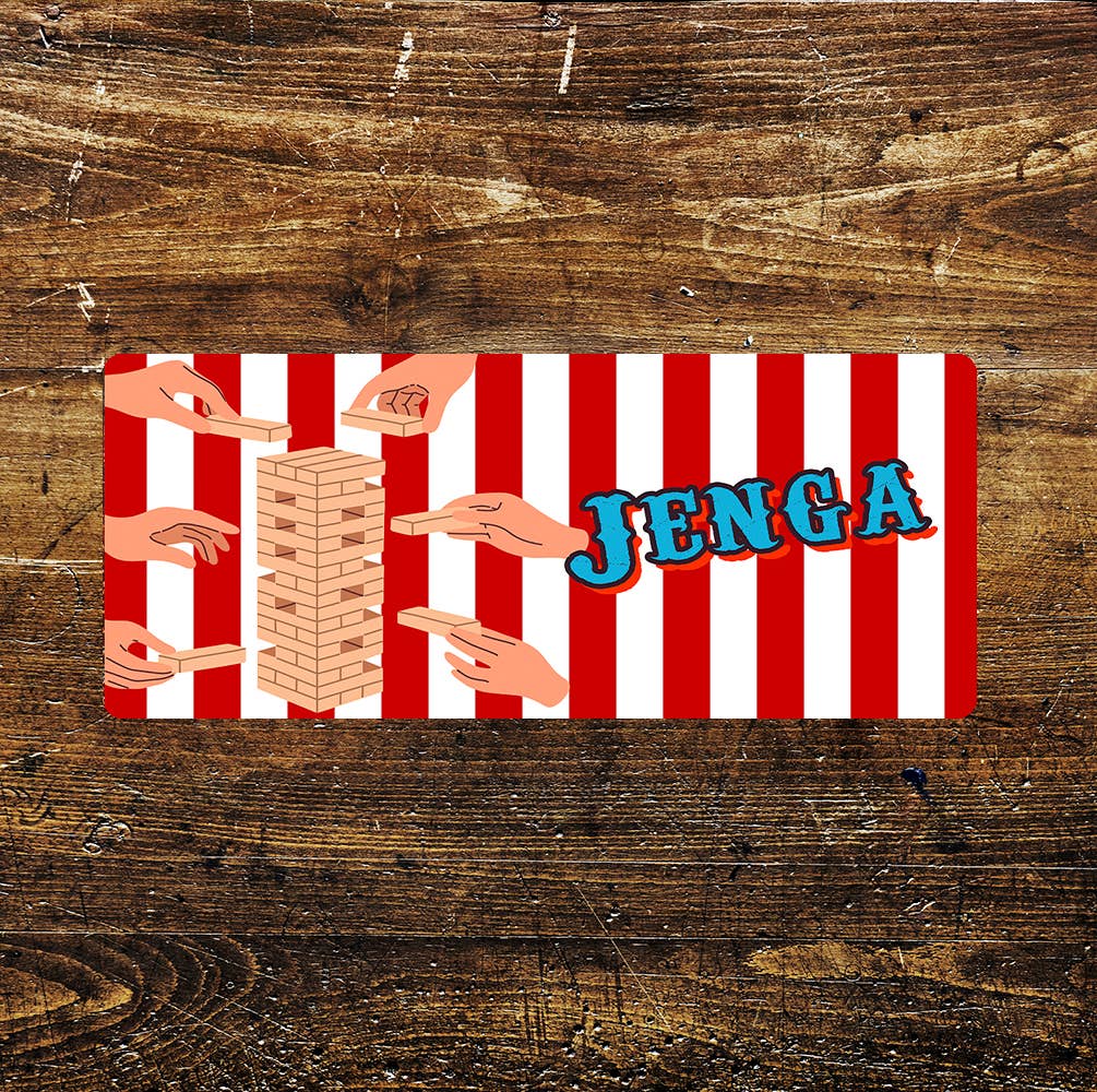 JENGA Notice Game's Room art | Metal Sign