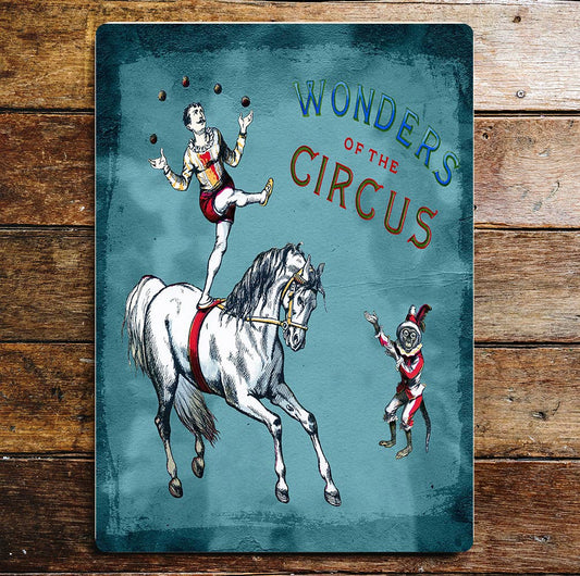 Circus Horse Clowns | Metal Sign Plaque