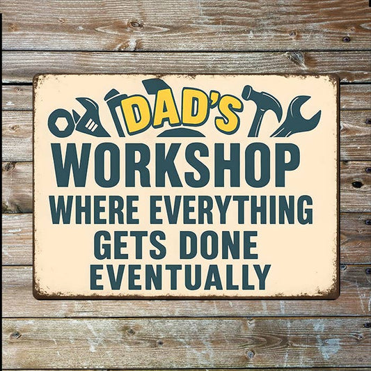 Dad's Workshop | Father's Day | Metal Sign Plaque