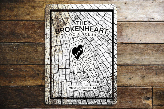 BROKEN HEARTED SOCIAL CLUB | Metal Vintage Wall Sign