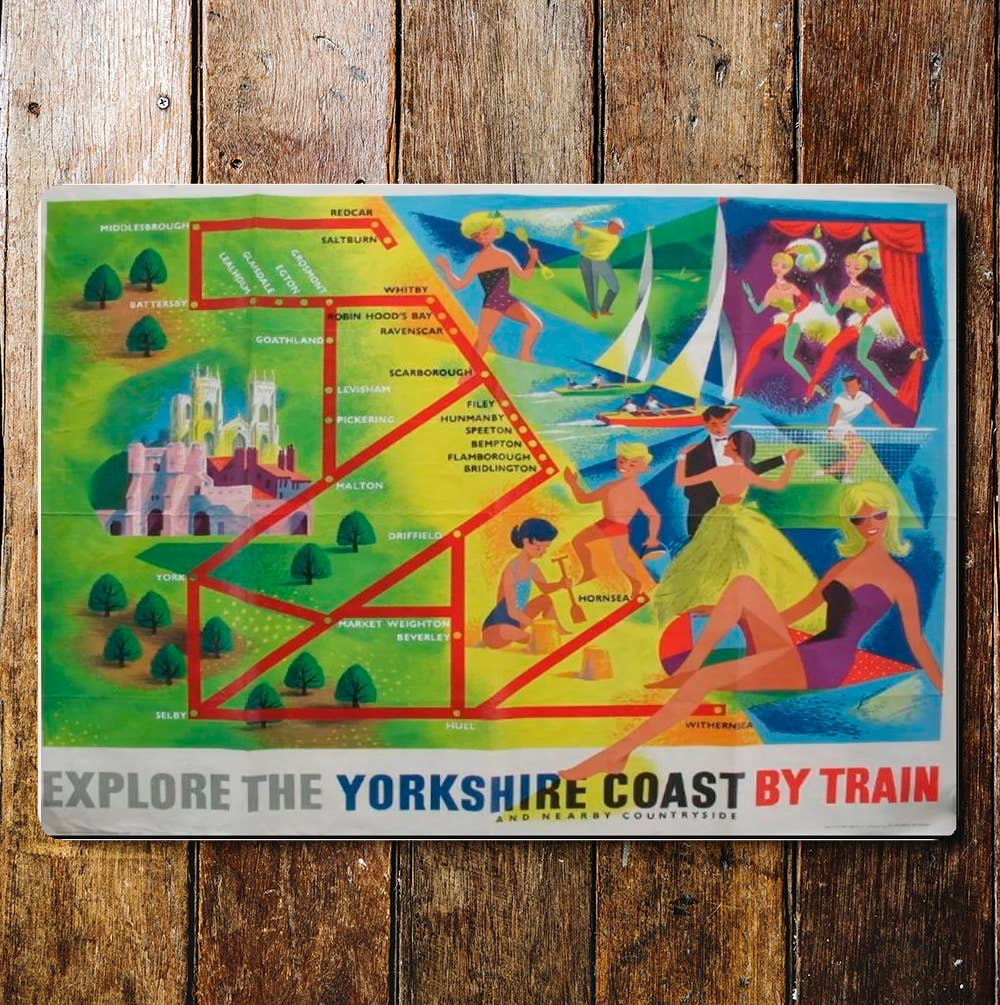 Explore The Yorkshire Coast By Train | Metal Sign