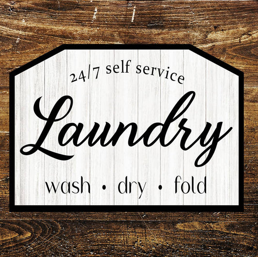 Lifestyle laundry art notice | Metal Sign Plaque