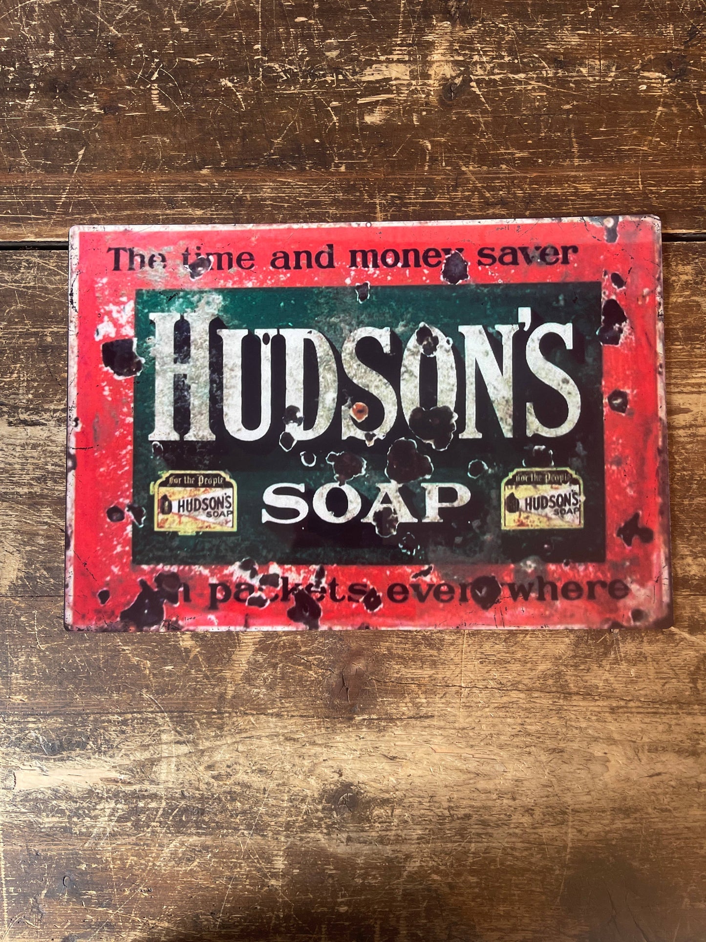 Hudson Soap | Metal Advertising Wall Sign