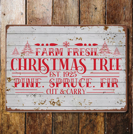 Farm fresh Christmas trees Wall | Metal Sign Plaque