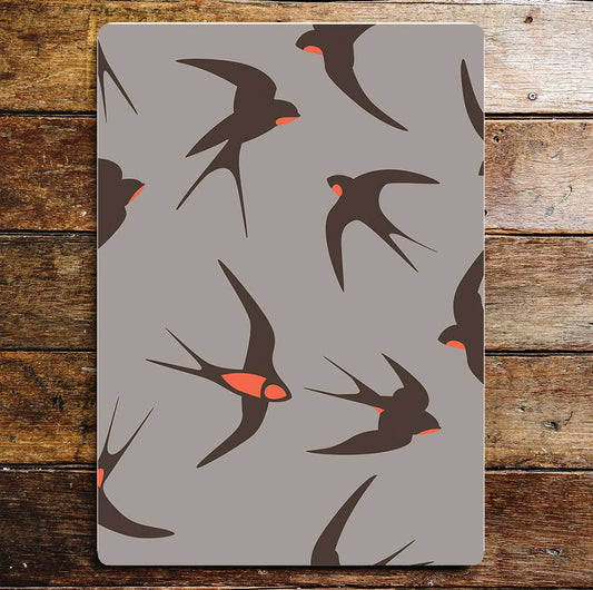 Swallow silhouette wild birds art Metal Sign Plaque