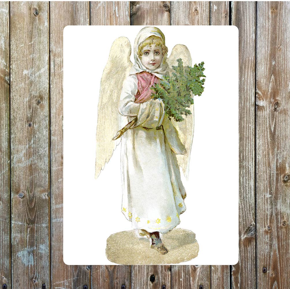 Angel Statue Wings Angelic | Metal Sign Plaque