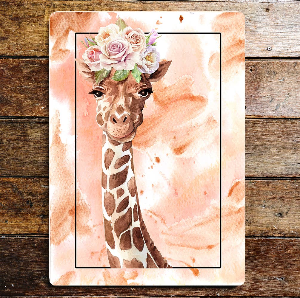 Nursery Room wildlife nature giraffe | Metal Sign Plaque