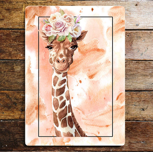 Nursery Room wildlife nature giraffe | Metal Sign Plaque