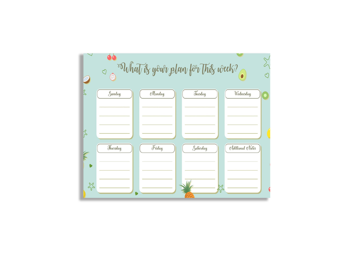 Weekly Planner Dry Wipe Whiteboard To Do List Notes
