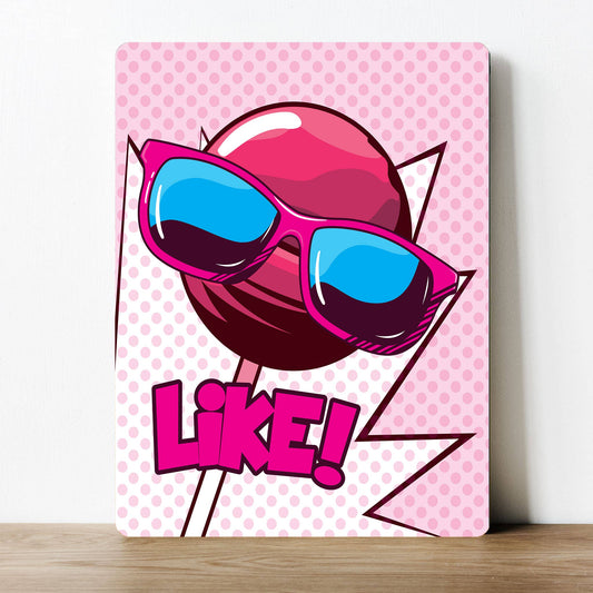 Pop Like Pop art Lollypop Metal Sign Plaque