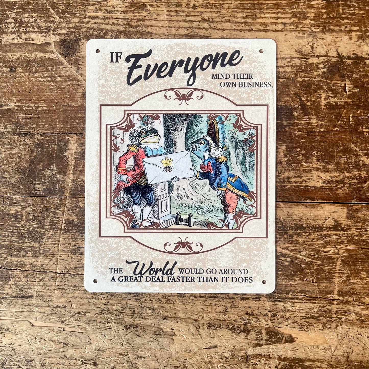 Alice in Wonderland Everyone One Own Business | Metal Wall