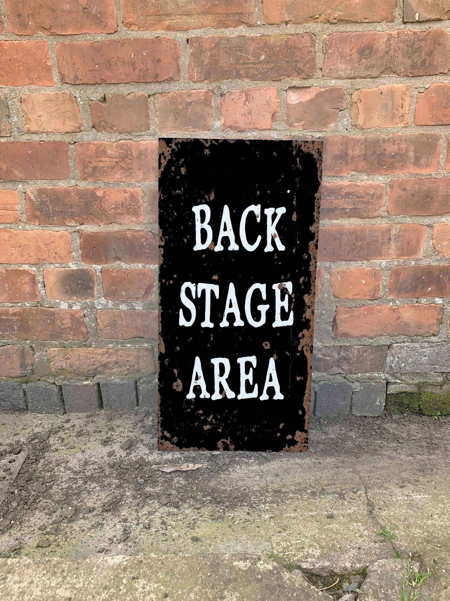 Back Stage Area - | Metal Advertising Wall Sign