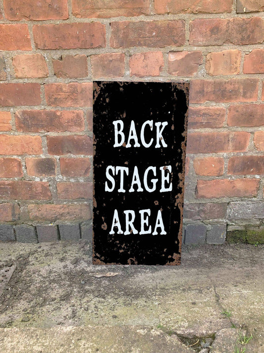 Back Stage Area - | Metal Advertising Wall Sign