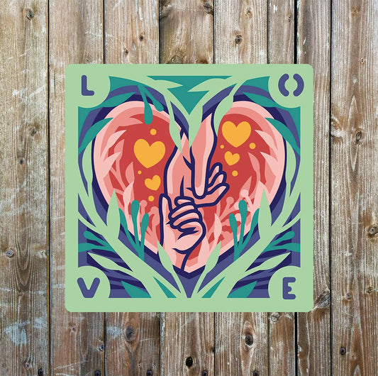Mother's Day mum holding hands love | Metal Sign Plaque Square