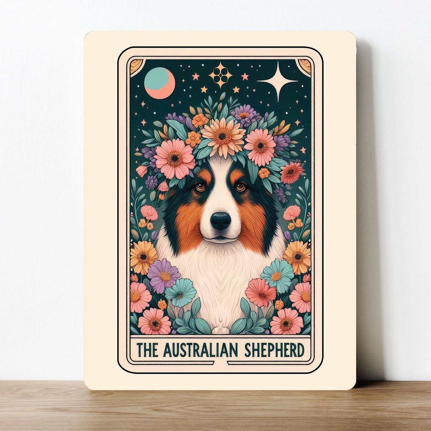 The Australian Shehperd Dog Tarot | Metal Sign Plaque