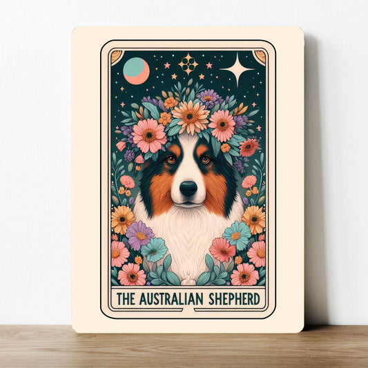 The Australian Shehperd Dog Tarot | Metal Sign Plaque