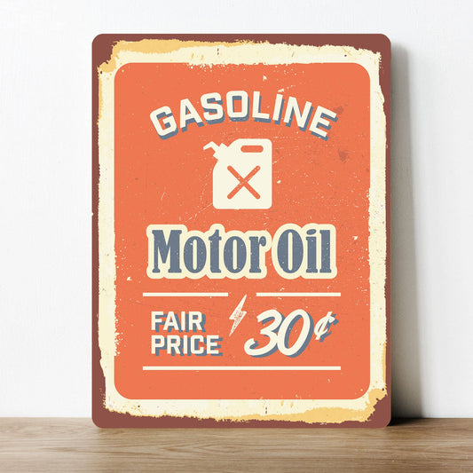 Gasoline motor oil Petrol Us Fuel | Metal Sign Plaque