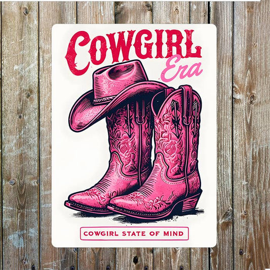 Cowgirll State Of Mind | Western | Metal Sign Plaque