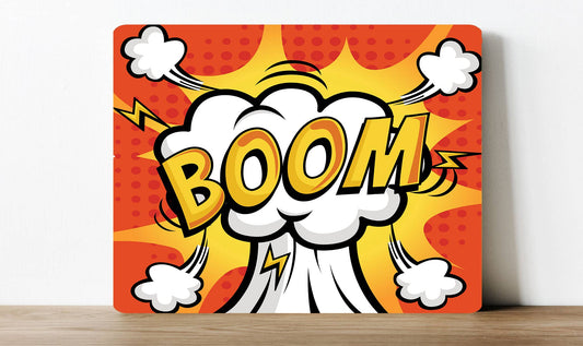 Boom Comic Style writing | Metal Pop Art Wall Sign
