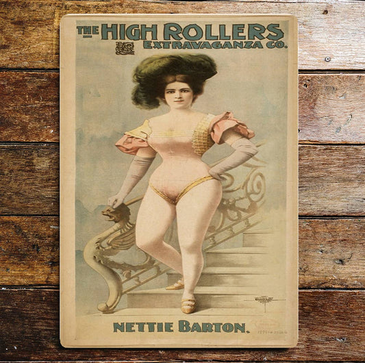 The High Roller Burlesque Metal Wall Sign