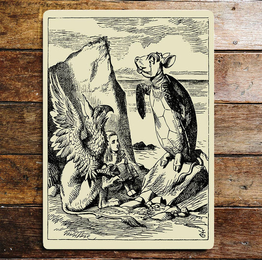 Sea Creatures Girl Beach Metal Wall Sign Plaque