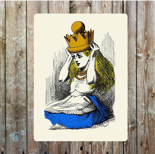 Alice in Wonderland queen | Metal Sign Plaque