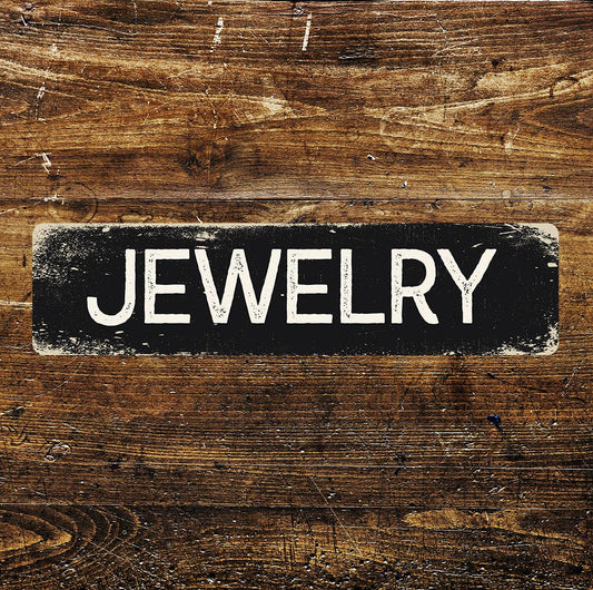 Jewelry Metal Long Sign Plaque