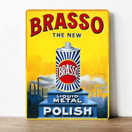 Brasso The New Liquid | Metal Polish | Metal Sign