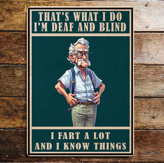 Funny Old Man Joke Art | Metal Sign Plaque