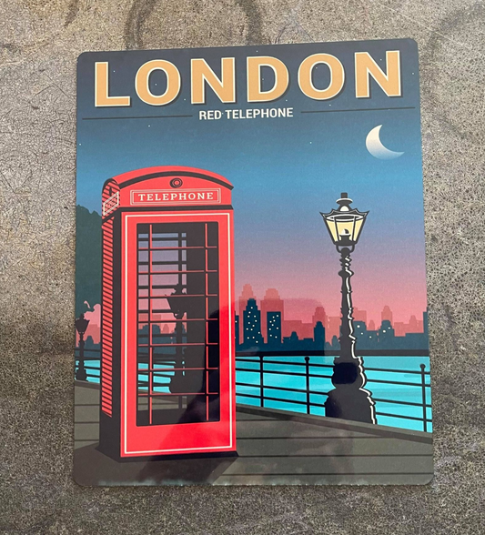 London Telephone Box | Metal Advertising Wall Sign