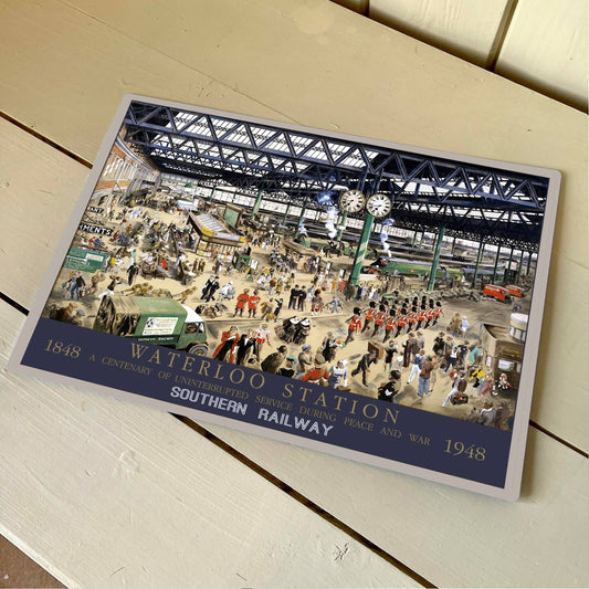 Waterloo Station Underground rail | Metal Travel Wall Sign