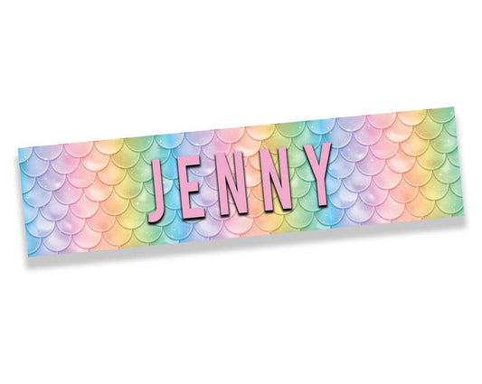 personalised Kids Name Sign Mermaid Metal Sign Plaque