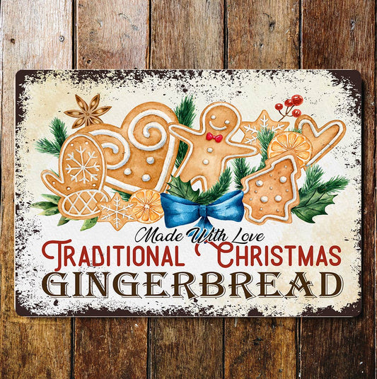 Christmas Traditional Gingerbread Wall | Metal Sign Plaque