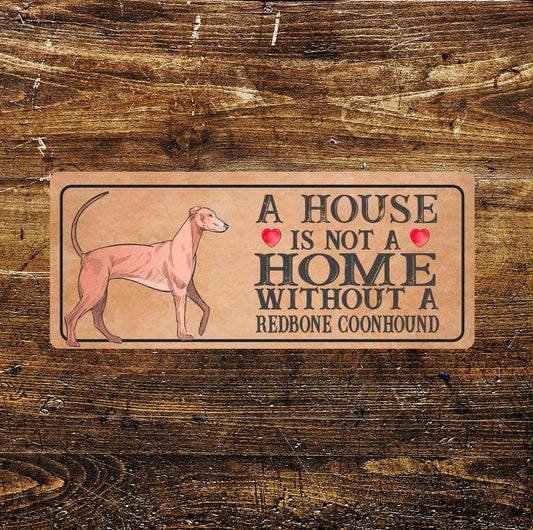 Redbone coonhound Dog | Metal Sign Plaque