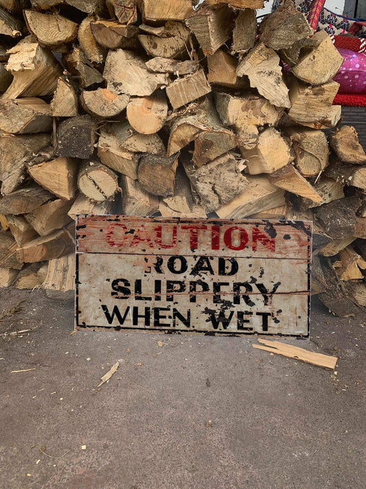 Caution slippery when wet - Kitchen | Metal Wall Sign