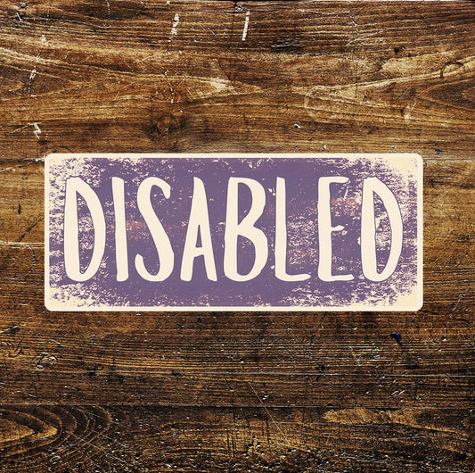Disabled notice art | Metal Sign