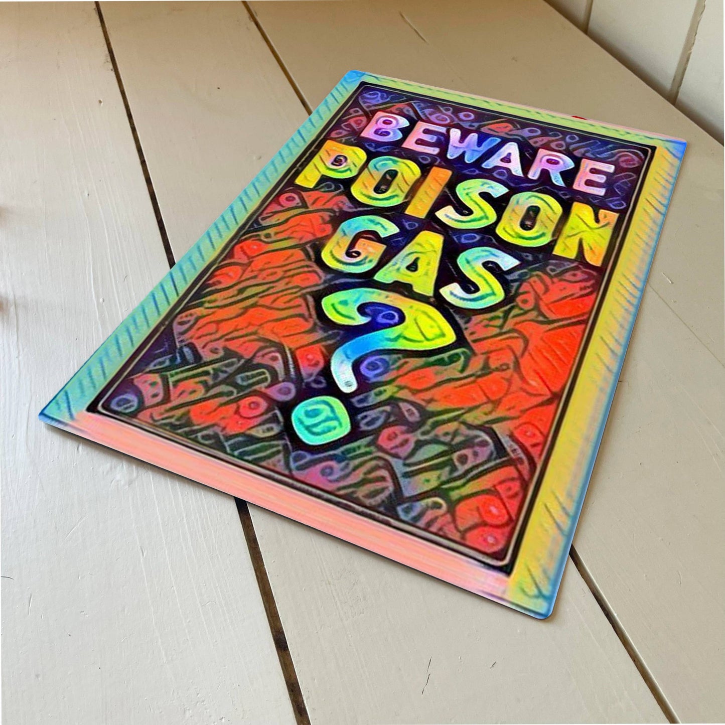 Poison Gas Metal Humour Wall Sign