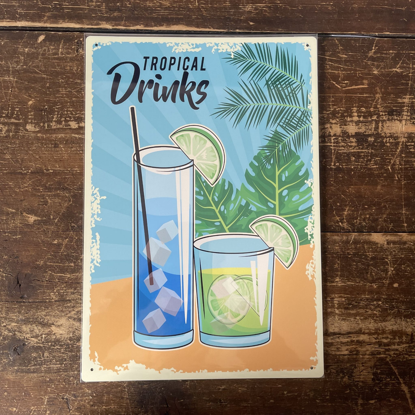 Tropical Drink Bar Tin Sign | Metal Sign Plaque