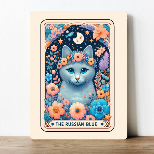 The Russian Blue Cat Tarot | Metal Sign Plaque